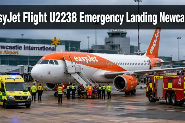 easyjet flight u2238 emergency landing newcastle
