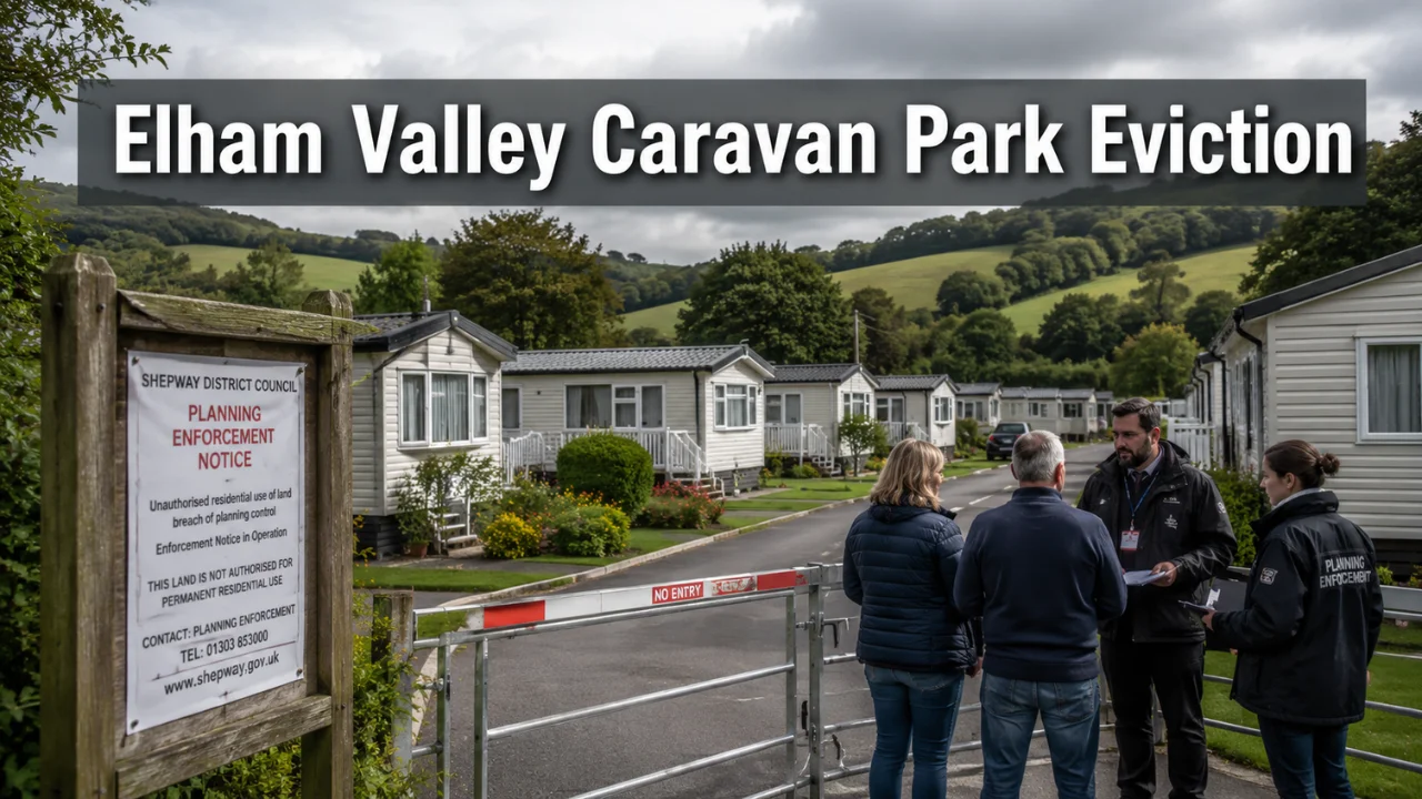 elham valley caravan park eviction