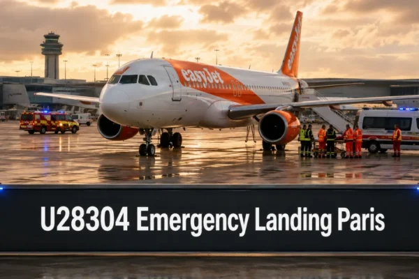 u28304 emergency landing paris