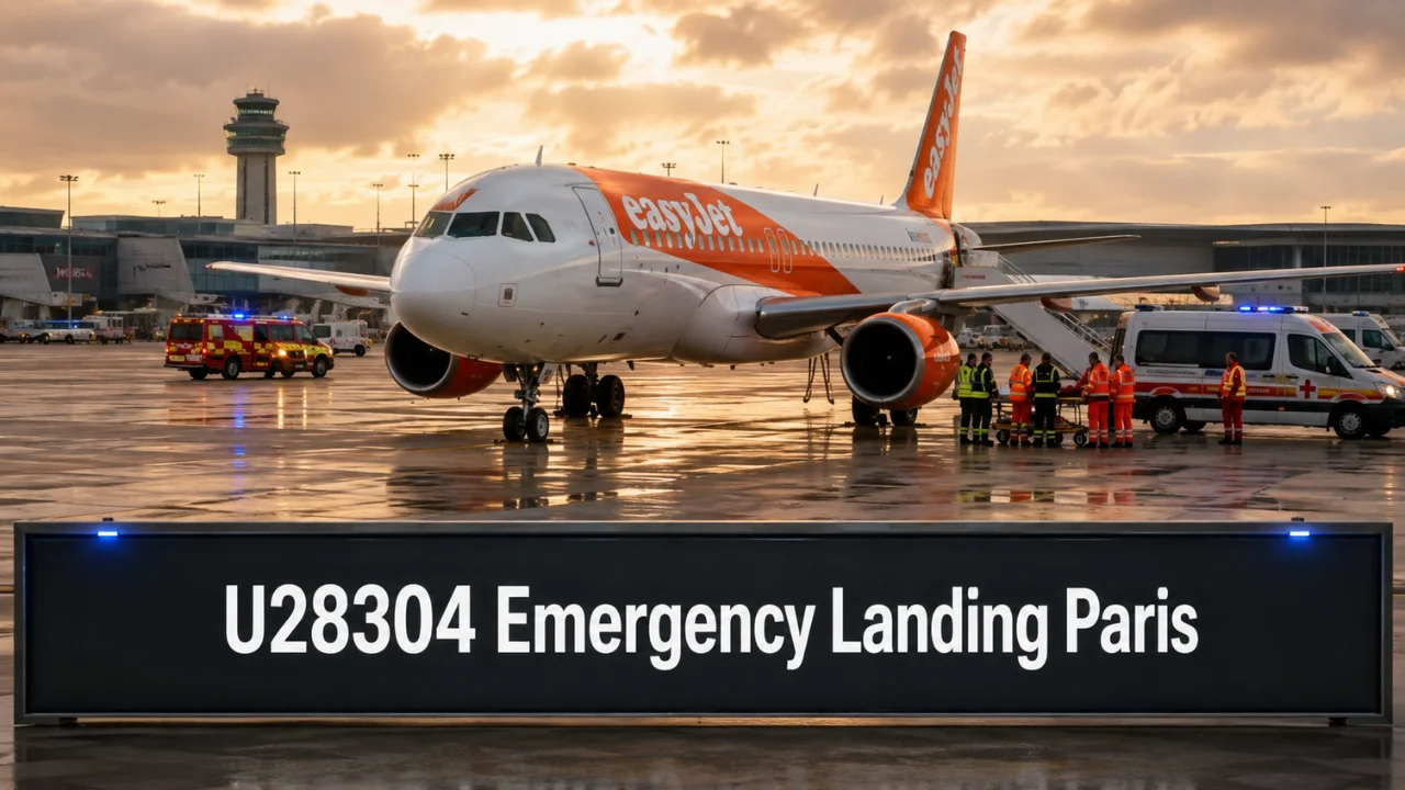 u28304 emergency landing paris